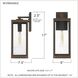 Westover 1 Light 17 inch Industrial Bronze Outdoor Wall Lantern
