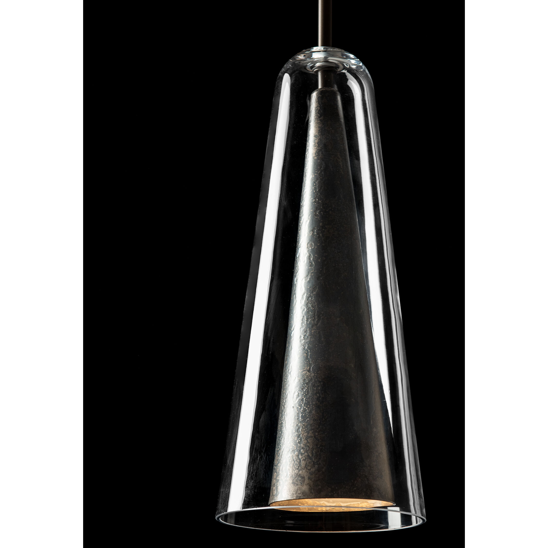 Spire 1 Light 6.4 inch Dark Smoke and Clear Steel Mini Pendant Ceiling Light