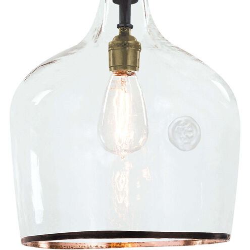 Demi John 1 Light 10 inch Clear Pendant Ceiling Light, Small