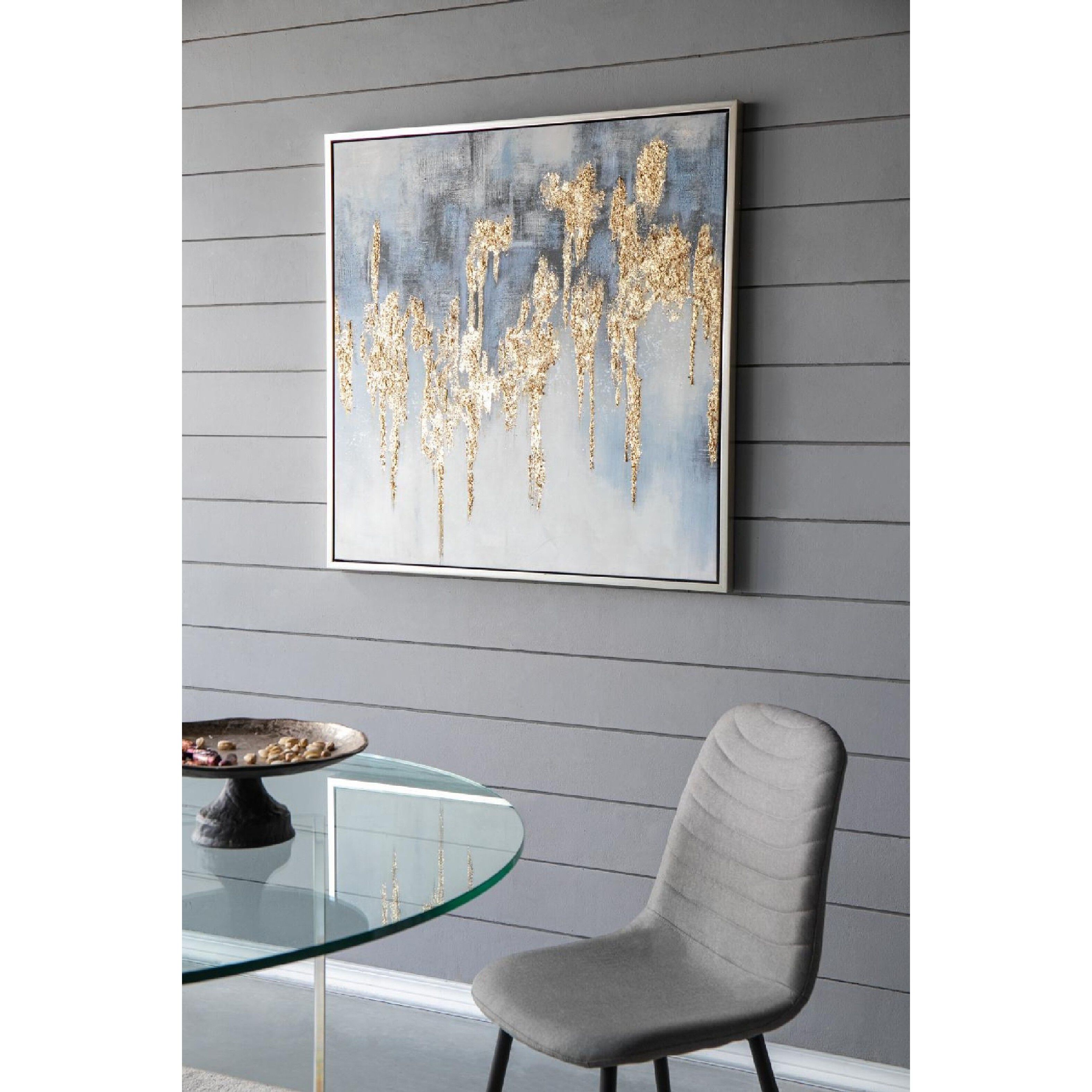 Anita Gray/Gold/Blue Wall Art