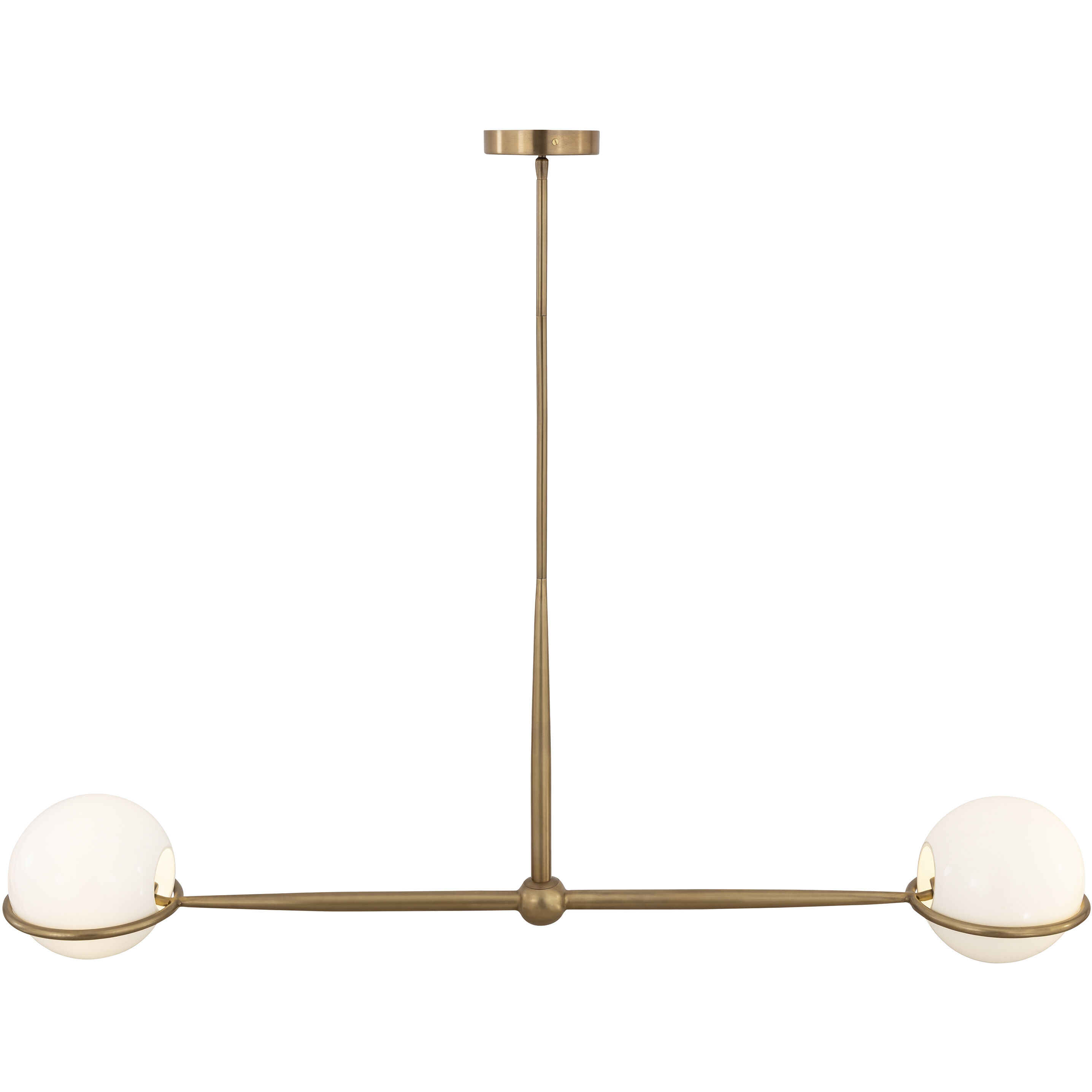 Orstyn 2 Light 52 inch Legacy Brass Linear Chandelier Ceiling Light