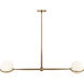 Orstyn 2 Light 52 inch Legacy Brass Linear Chandelier Ceiling Light