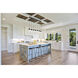 Fontaine Linear Chandelier Ceiling Light in Matte Black