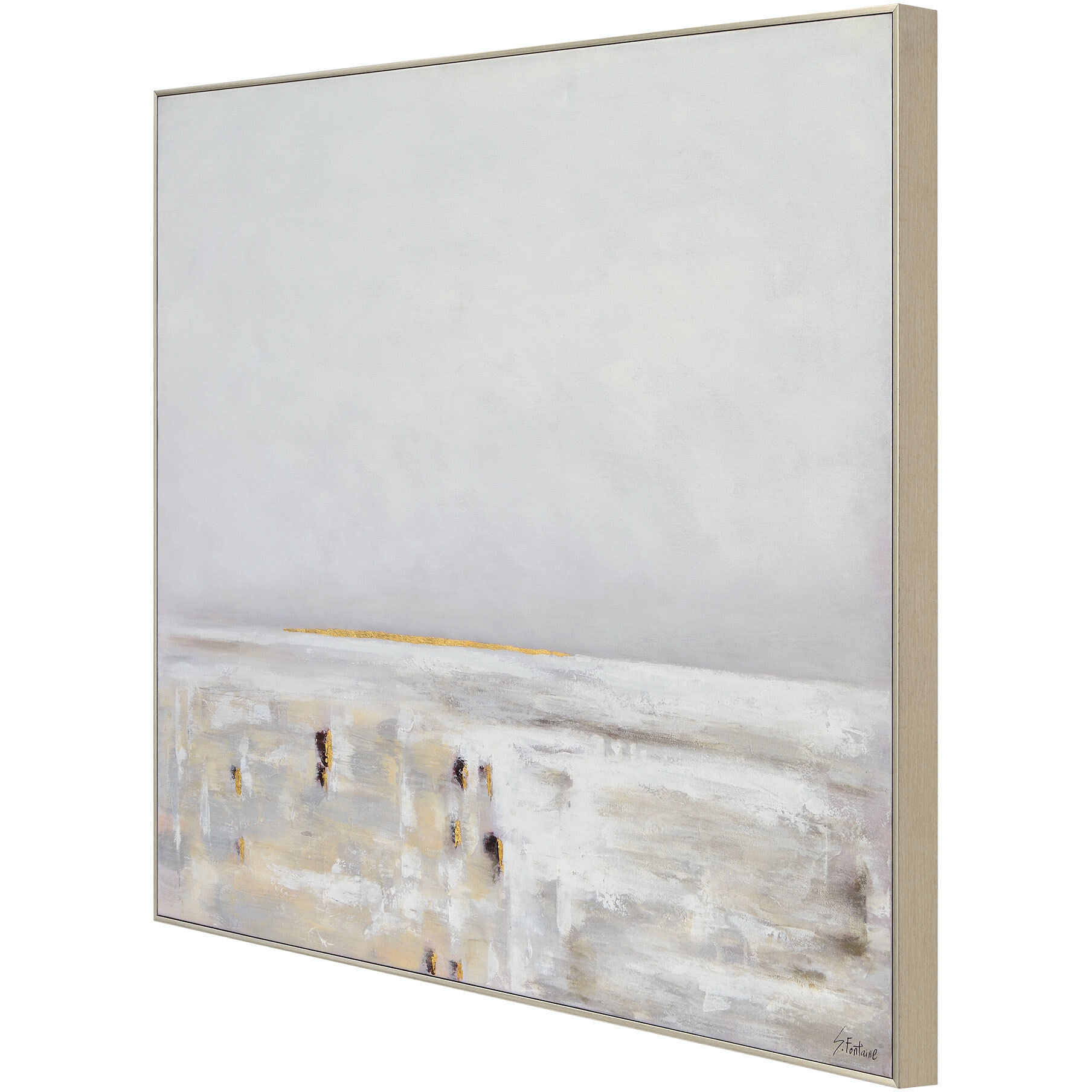 Lynx Texture and Subtle Gold Leaf Canvas Art