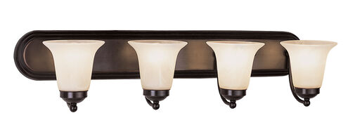 Morgan House 4 Light 30 inch Rubbed Oil Bronze Vanity Light Wall Light 