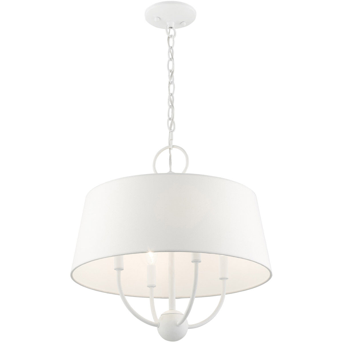 Ridgecrest 4 Light 18 inch White Pendant Chandelier Ceiling Light