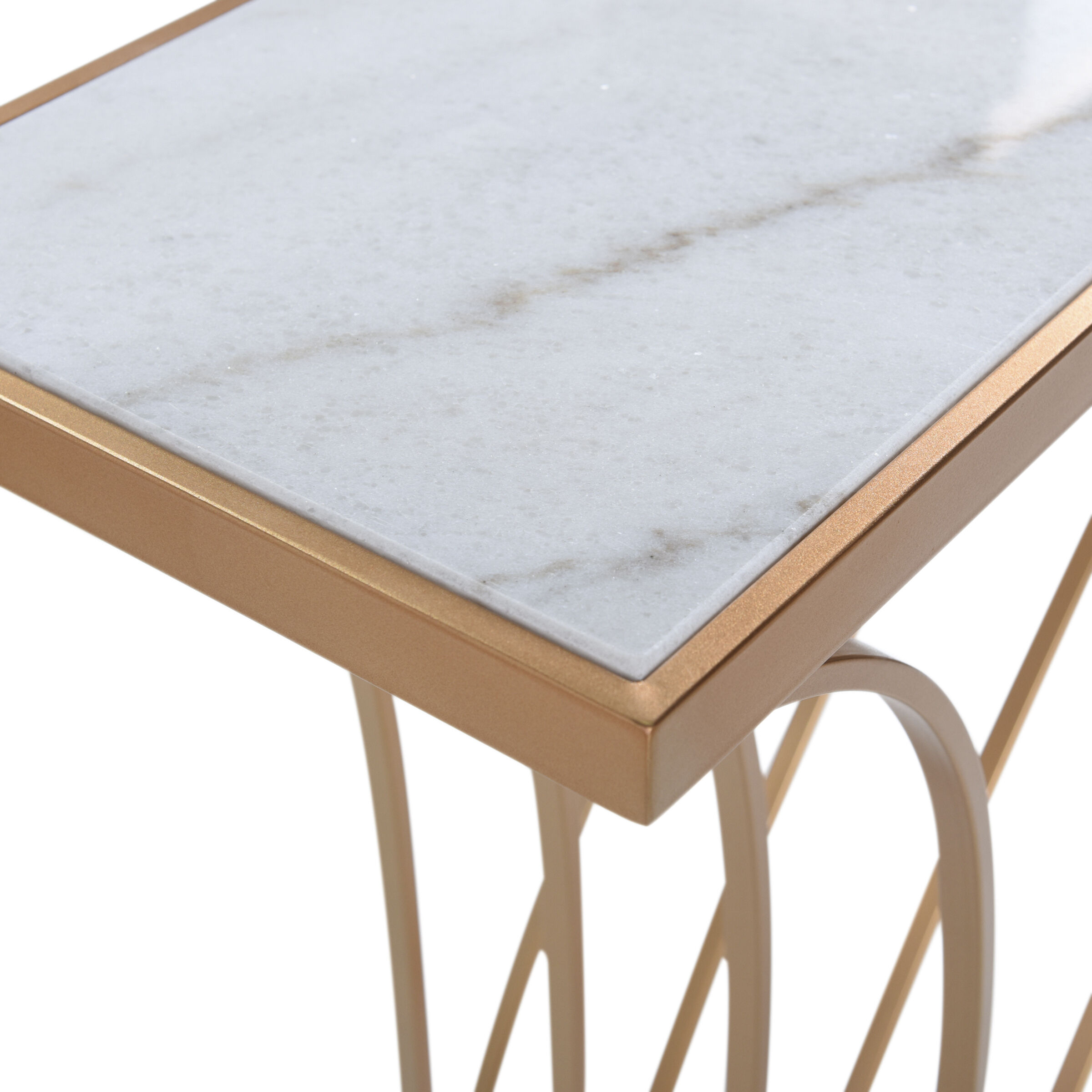 Seraphine 47.2 X 11.8 inch Golden and White Console