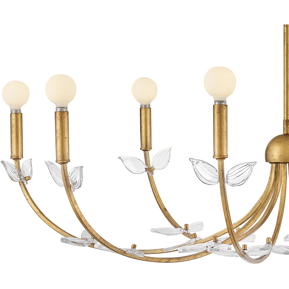 Aliso 8 Light 42 inch Distressed Brass Chandelier Ceiling Light