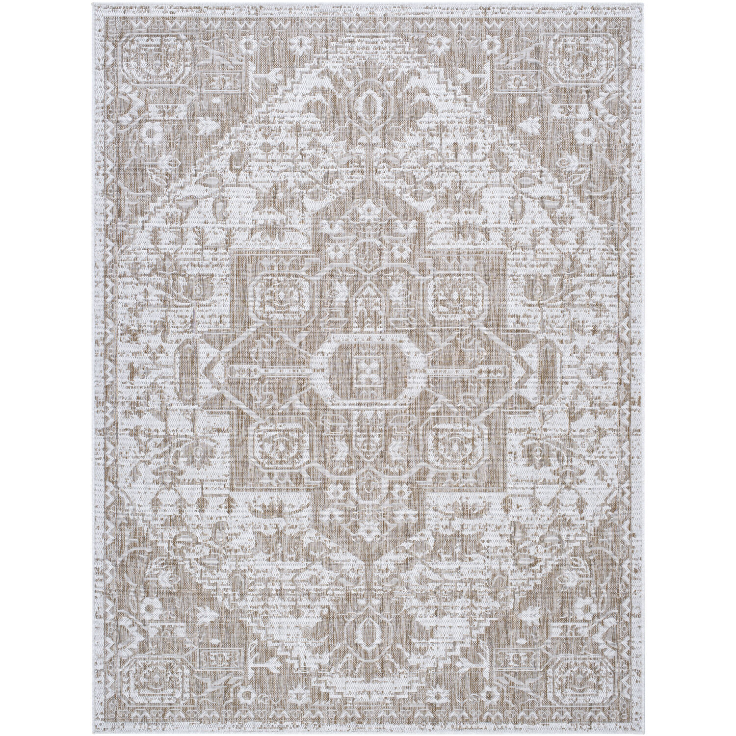 Tuareg 120 X 94 inch Taupe Outdoor Rug, Rectangle