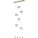 Abacus LED 22.3 inch Soft Gold Ceiling-to-Floor Pendant Ceiling Light in Abacus Cool Grey