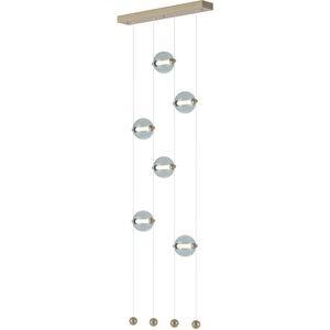 Abacus LED 22.3 inch Soft Gold Ceiling-to-Floor Pendant Ceiling Light in Abacus Cool Grey