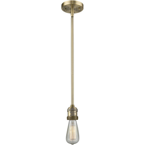 Franklin Restoration Fulton LED 7 inch Brushed Brass Mini Pendant Ceiling Light in Plated Smoke, Franklin Restoration