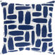 Stroke 20 X 20 inch Dark Blue/White Pillow Cover