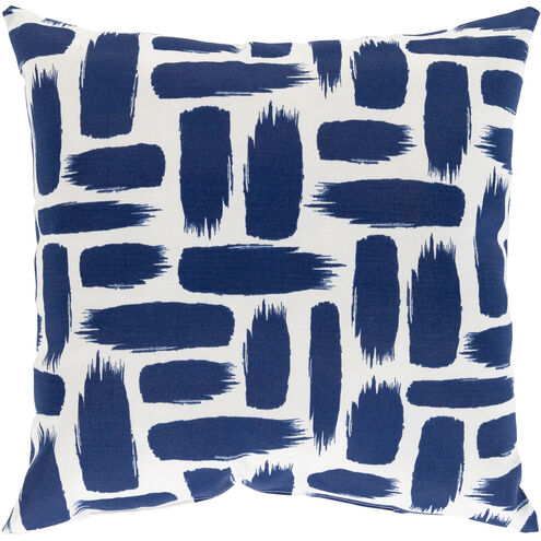 Stroke 20 X 20 inch Dark Blue/White Pillow Cover