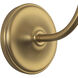 Alora Mood Bromley 1 Light 5 inch Brushed Gold and Travertine Wall/Vanity Light Wall Light