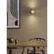Luna 1 Light 8.27 inch Matte Black ADA Interior Wall Light in Dark Smoke Frosted Glass