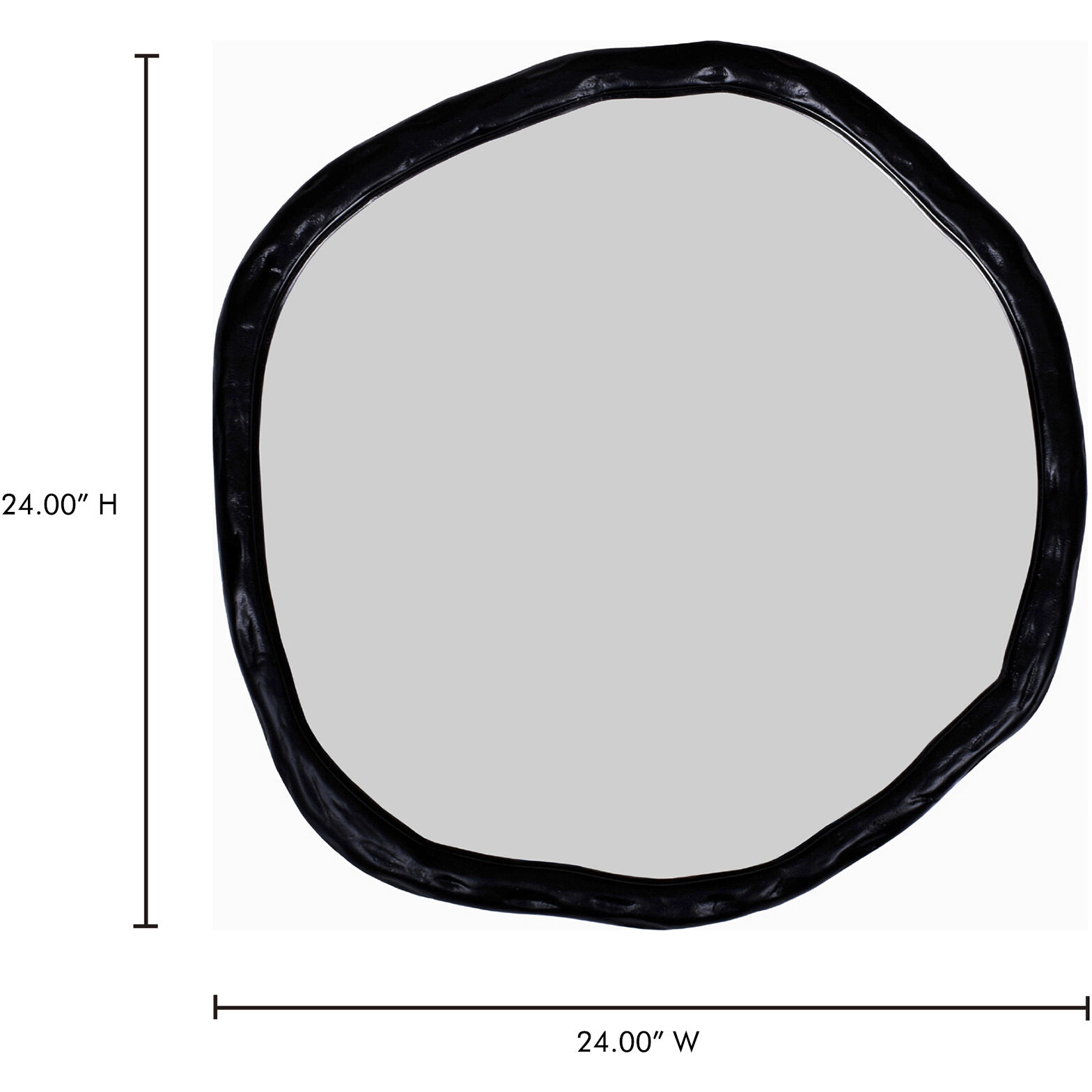 Foundry 24 X 24 inch Black Mirror, Small