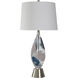 Cameron 34.5 inch 100.00 watt Multi - Clear and Blue and Blush Pink and Silver Table Lamp Portable Light