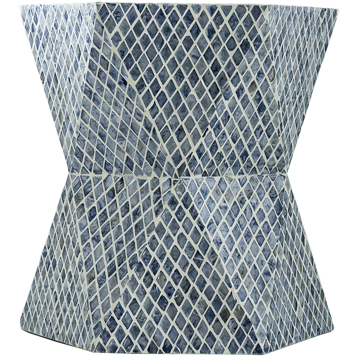 Hexagon 19.7 inch Blue Stool