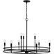 Fuller 9 Light 34.75 inch Matte Black Chandelier Ceiling Light
