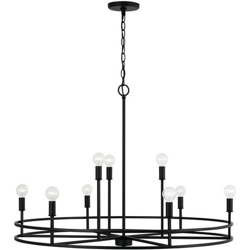 Fuller 9 Light 34.75 inch Matte Black Chandelier Ceiling Light