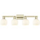 Arcadia White Venetian 4 Light 33 inch Antique Brass Bath Vanity Light Wall Light