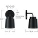 Pratt 1 Light 5 inch Matte Black Sconce Wall Light