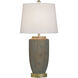 Raffine 33.75 inch 100 watt Raffine Gold and Grey and White Table Lamp Portable Light
