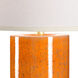 Chelsea House 34 inch 100.00 watt Orange Glaze/Dark Brown Cherry Table Lamp Portable Light
