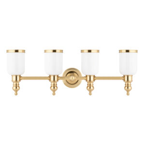 Chatham 4 Light 29 inch Aged Brass Bath And Vanity Wall Light