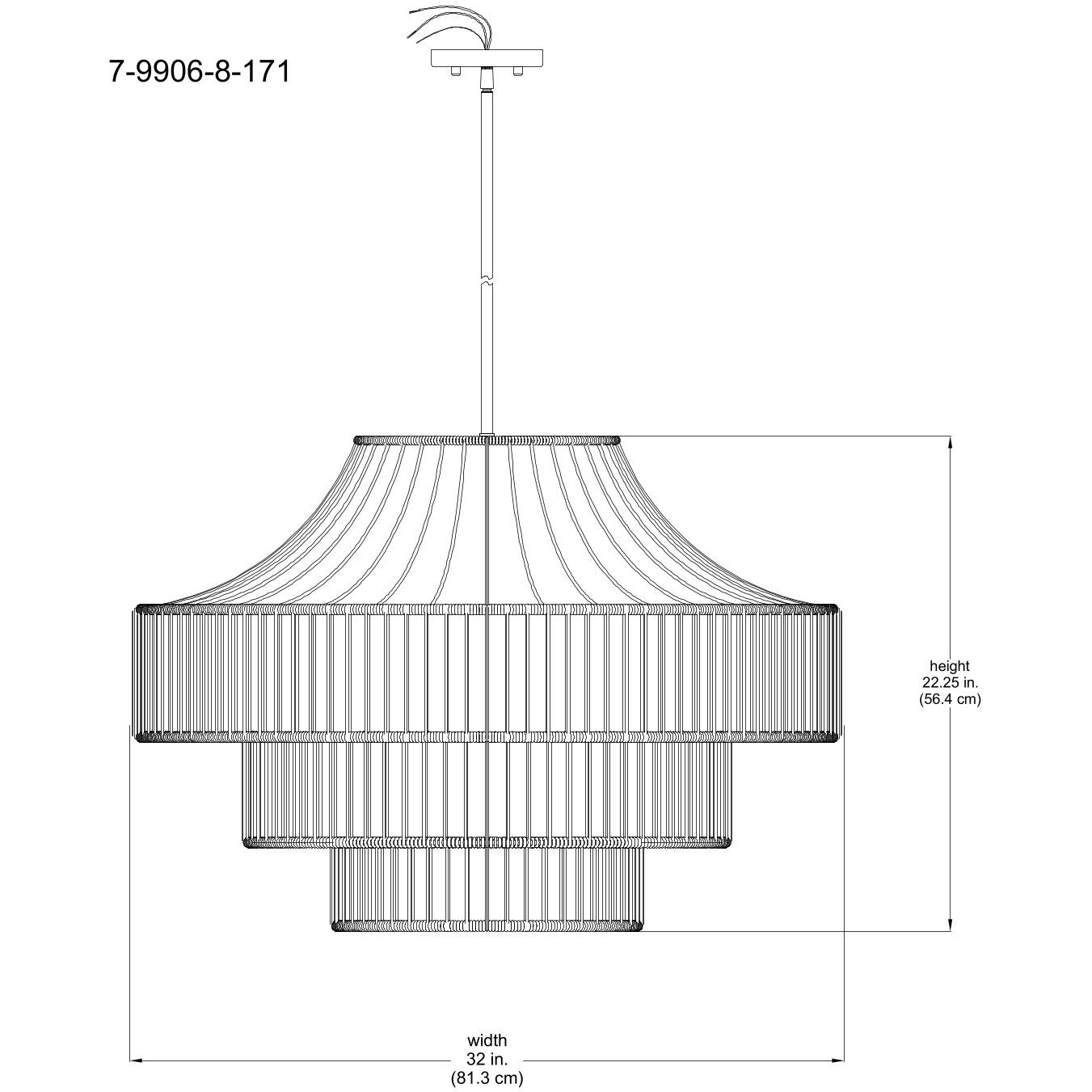 Medlock 8 Light 32 inch Burnished Brass Outdoor Chandelier