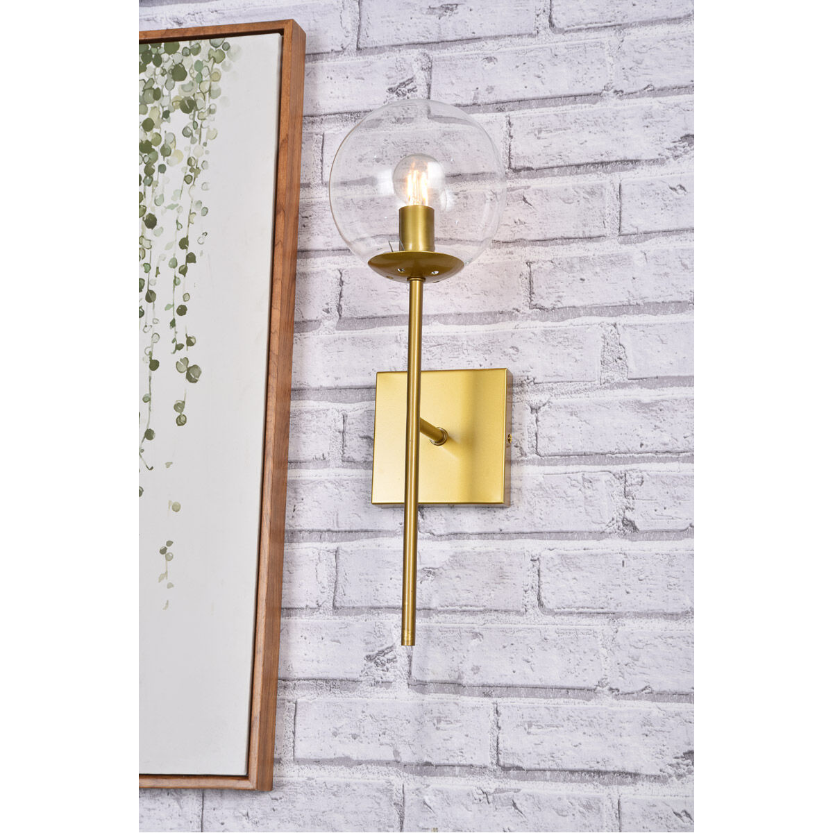 Neri 1 Light 7 inch Brass Bath Sconce Wall Light