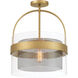 Ravik 1 Light 15.5 inch Legacy Brass Convertible Pendant/Semi-Flush Mount Ceiling Light
