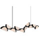 Moon 70 inch Black Chandelier Ceiling Light