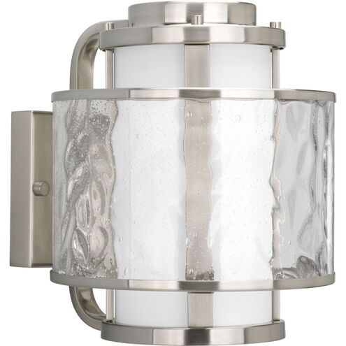 Bay Court Outdoor 1 Light 10 inch Brushed Nickel Outdoor Wall Lantern