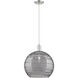 Arcadia Athens Deco Swirl 1 Light 13.75 inch Brushed Satin Nickel Mini Pendant Ceiling Light
