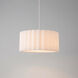 Scallop 1 Light 16 inch Satin Nickel Pendant Ceiling Light