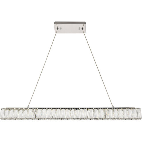 Monroe LED 39 inch Chrome Chandelier Ceiling Light