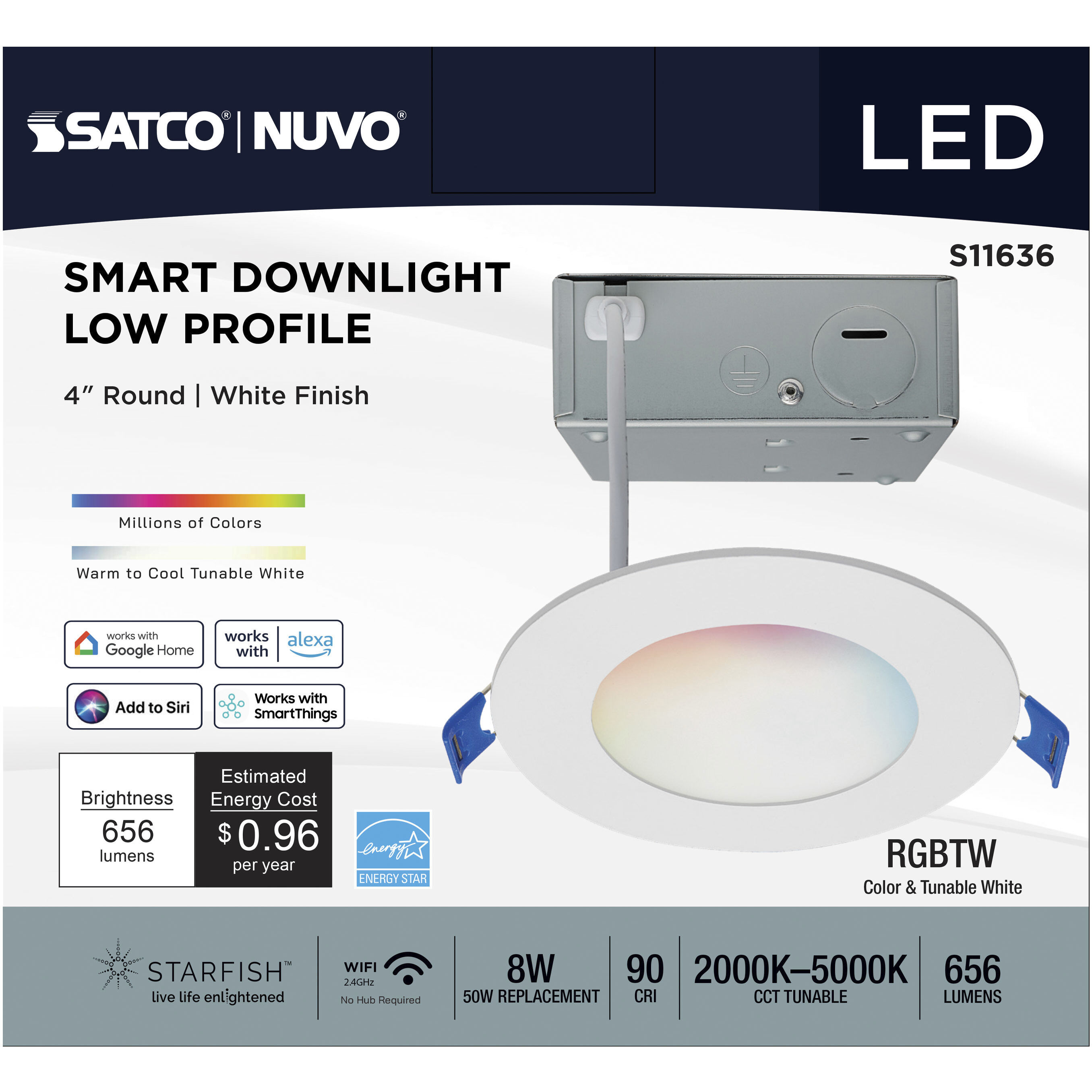 Starfish Integrated LED White Recessed