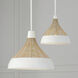 Kali 1 Light 22 inch Matte White Pendant Ceiling Light