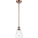 Ballston Ellery LED 5 inch Antique Copper Pendant Ceiling Light in Seedy Glass, Ballston