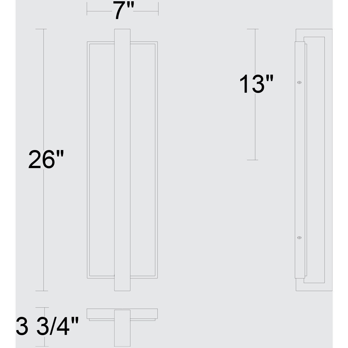 Seafoam LED 26 inch Sand Black Outdoor Wall Sconce