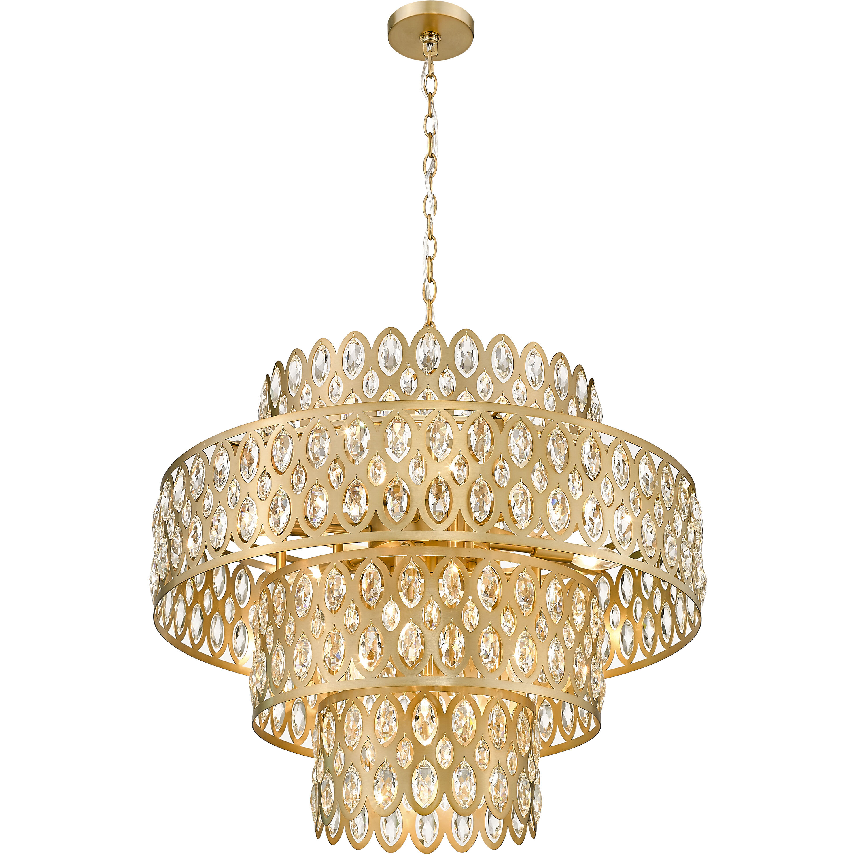 Dealey 13 Light 25.75 inch Heirloom Brass Chandelier Ceiling Light