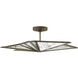 Stargazer 3 Light 30 inch Pyrite Bronze Semi-Flush Mount Ceiling Light