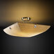 Porcelina 18 inch Semi-Flush Bowl Ceiling Light in 3000 Lm LED, Pair of Square with Points, Matte Black, Waves, Square Bowl