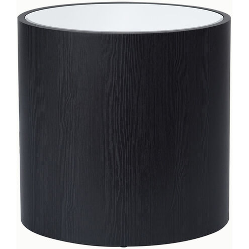 Dann Foley 18.11 X 18.11 inch Black Wood Grain and Mirrored Side Table