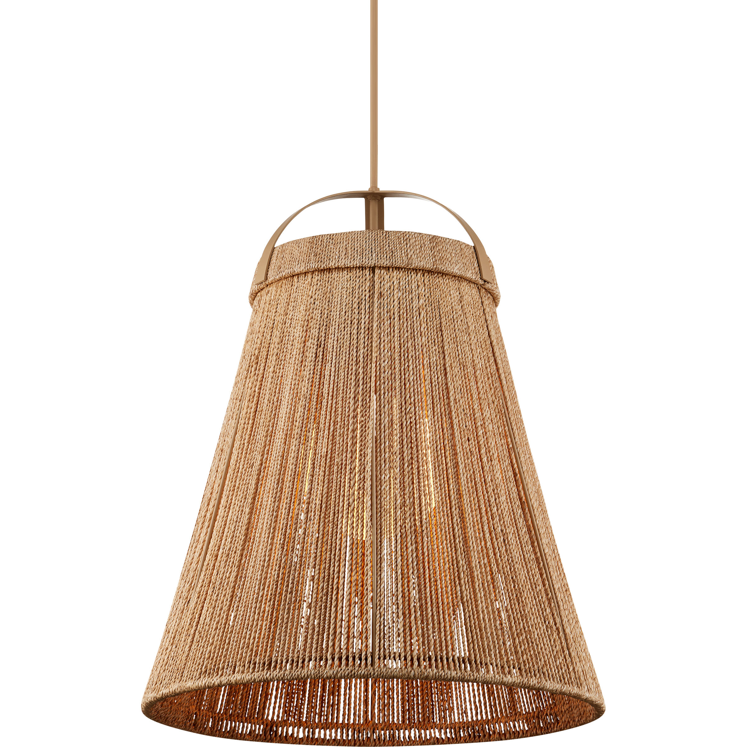 Parnell 1 Light 27.75 inch Natural/Beige/Frosted White Pendant Ceiling Light