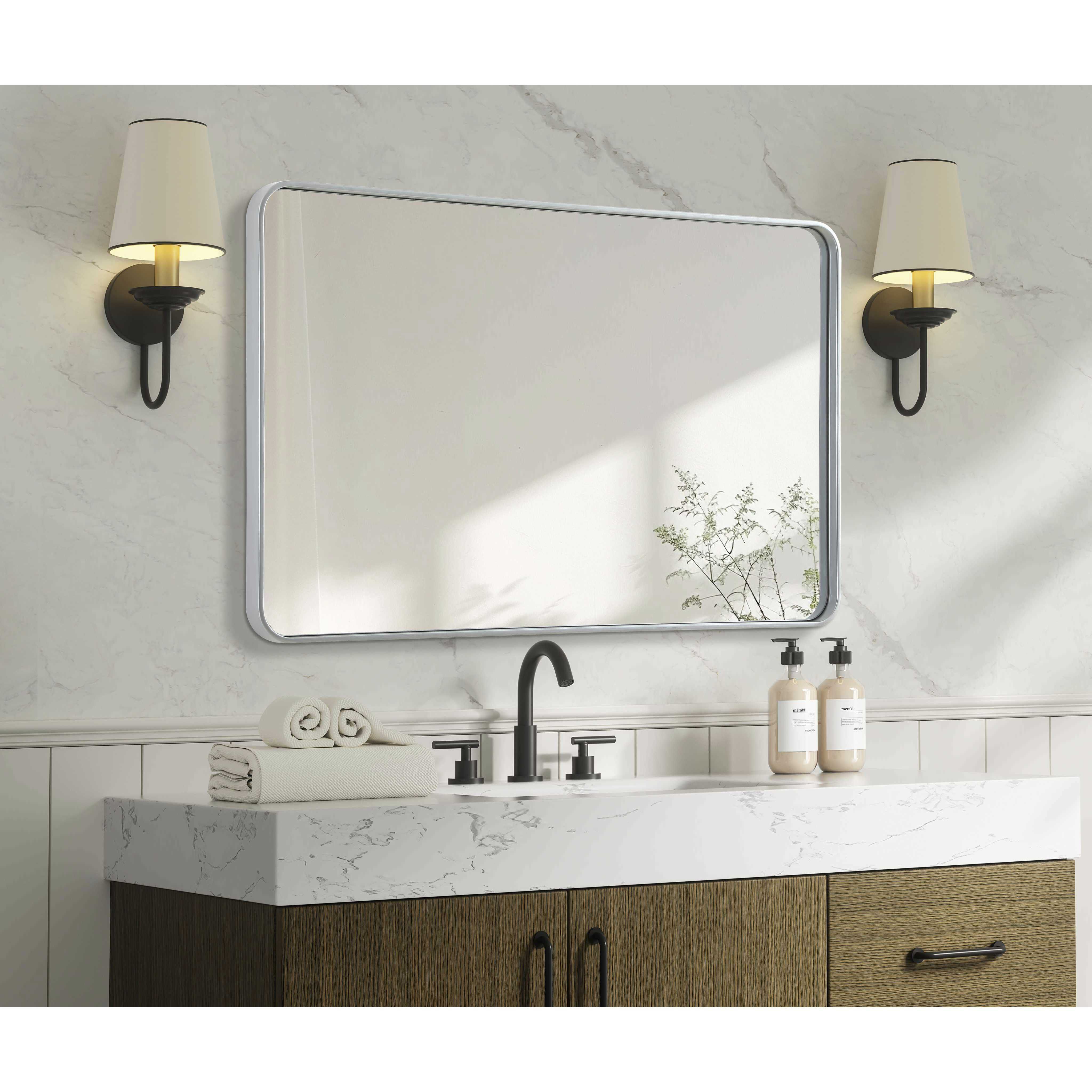 Remy 48 X 30 inch Silver Mirror