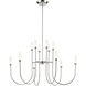Moraine LED Polished Nickel Chandelier Ceiling Light