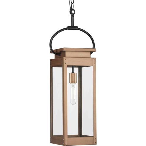 Union Square 1 Light 7 inch Antique Copper Hanging Lantern Ceiling Light, Design Series